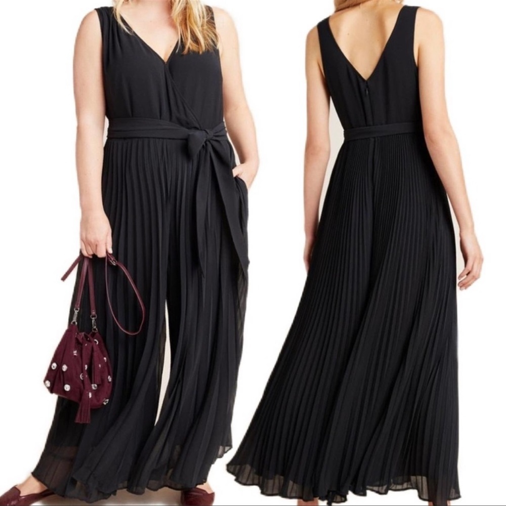 Anthropologie Viva Pleated Jumpsuit Romper LBD
